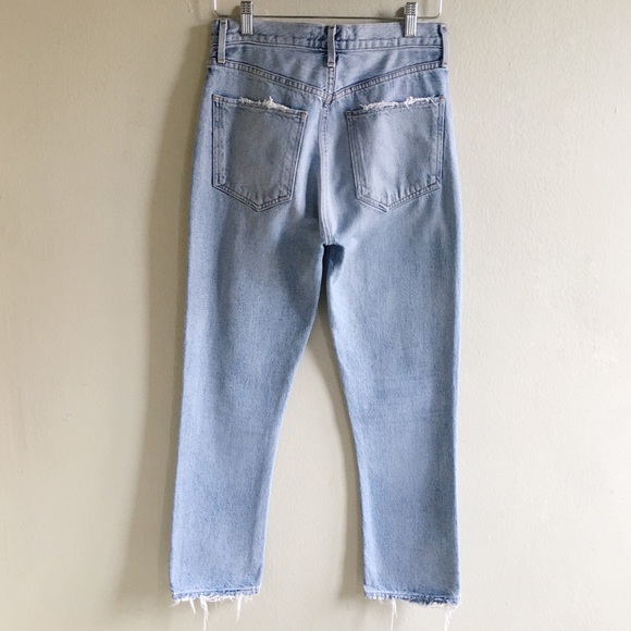 Agolde Riley High Rise Straight Crop Jeans - Picture 3 of 5